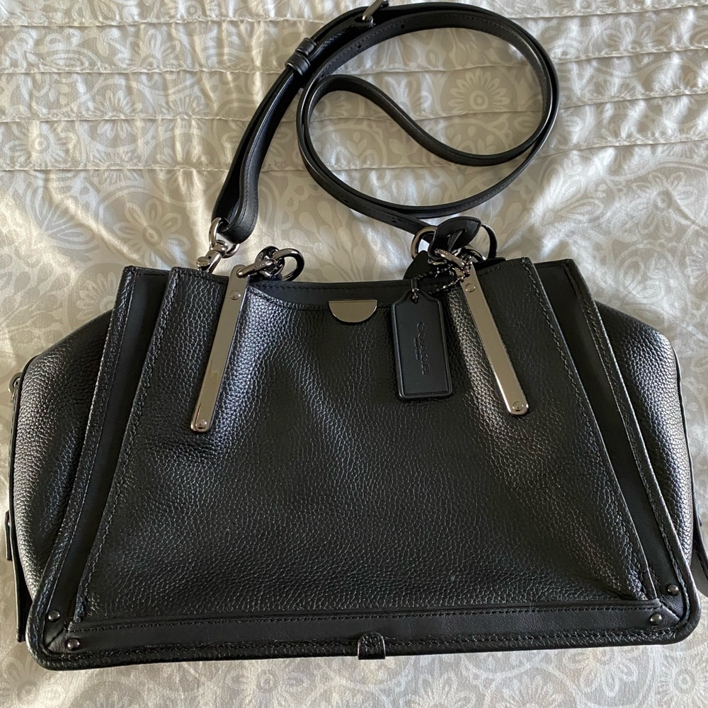 Coach Black Leather Shoulder Bag